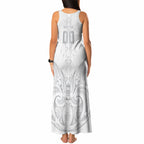 Maori Rugby Custom Ngaru Mangopare Tank Maxi Dress Kiwikiwi Niho Taniwha Motif