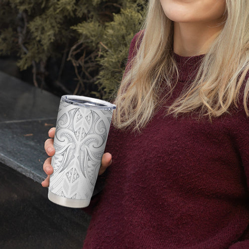 Maori Rugby Custom Ngaru Mangopare Tumbler Cup Kiwikiwi Niho Taniwha Motif
