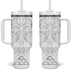 Maori Rugby Custom Ngaru Mangopare Tumbler With Handle Kiwikiwi Niho Taniwha Motif