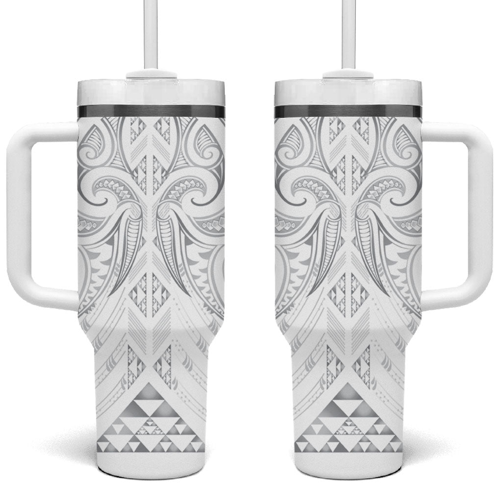 Maori Rugby Custom Ngaru Mangopare Tumbler With Handle Kiwikiwi Niho Taniwha Motif