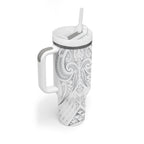 Maori Rugby Custom Ngaru Mangopare Tumbler With Handle Kiwikiwi Niho Taniwha Motif