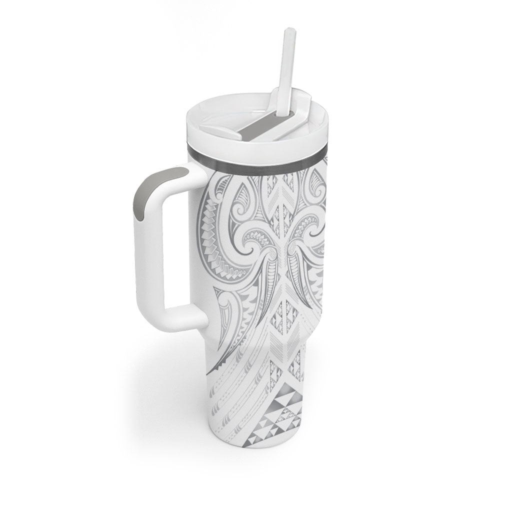 Maori Rugby Custom Ngaru Mangopare Tumbler With Handle Kiwikiwi Niho Taniwha Motif