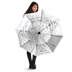Maori Rugby Custom Ngaru Mangopare Umbrella Kiwikiwi Niho Taniwha Motif