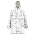 Maori Rugby Custom Ngaru Mangopare Wearable Blanket Hoodie Kiwikiwi Niho Taniwha Motif