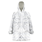 Maori Rugby Custom Ngaru Mangopare Wearable Blanket Hoodie Kiwikiwi Niho Taniwha Motif