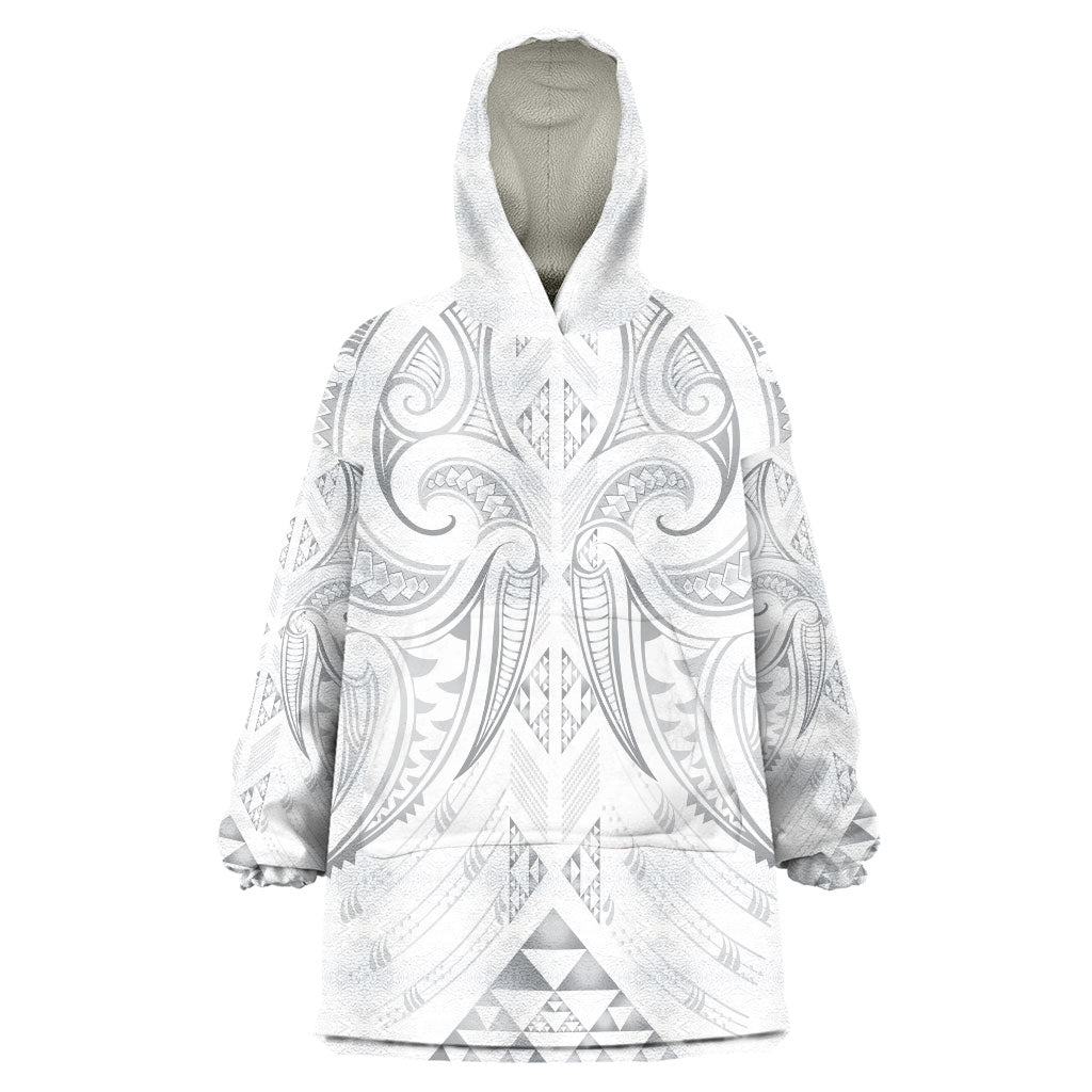 Maori Rugby Custom Ngaru Mangopare Wearable Blanket Hoodie Kiwikiwi Niho Taniwha Motif