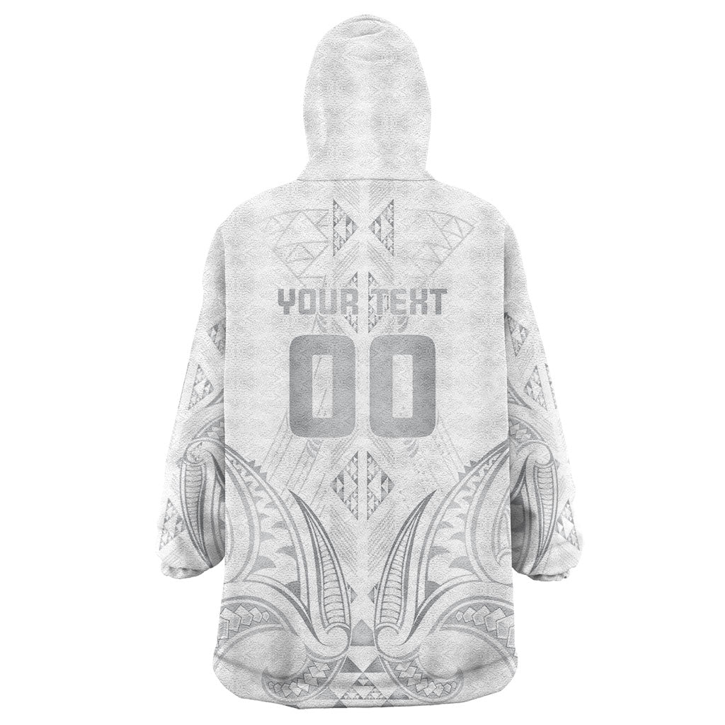 Maori Rugby Custom Ngaru Mangopare Wearable Blanket Hoodie Kiwikiwi Niho Taniwha Motif