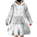 Maori Rugby Custom Ngaru Mangopare Wearable Blanket Hoodie Kiwikiwi Niho Taniwha Motif