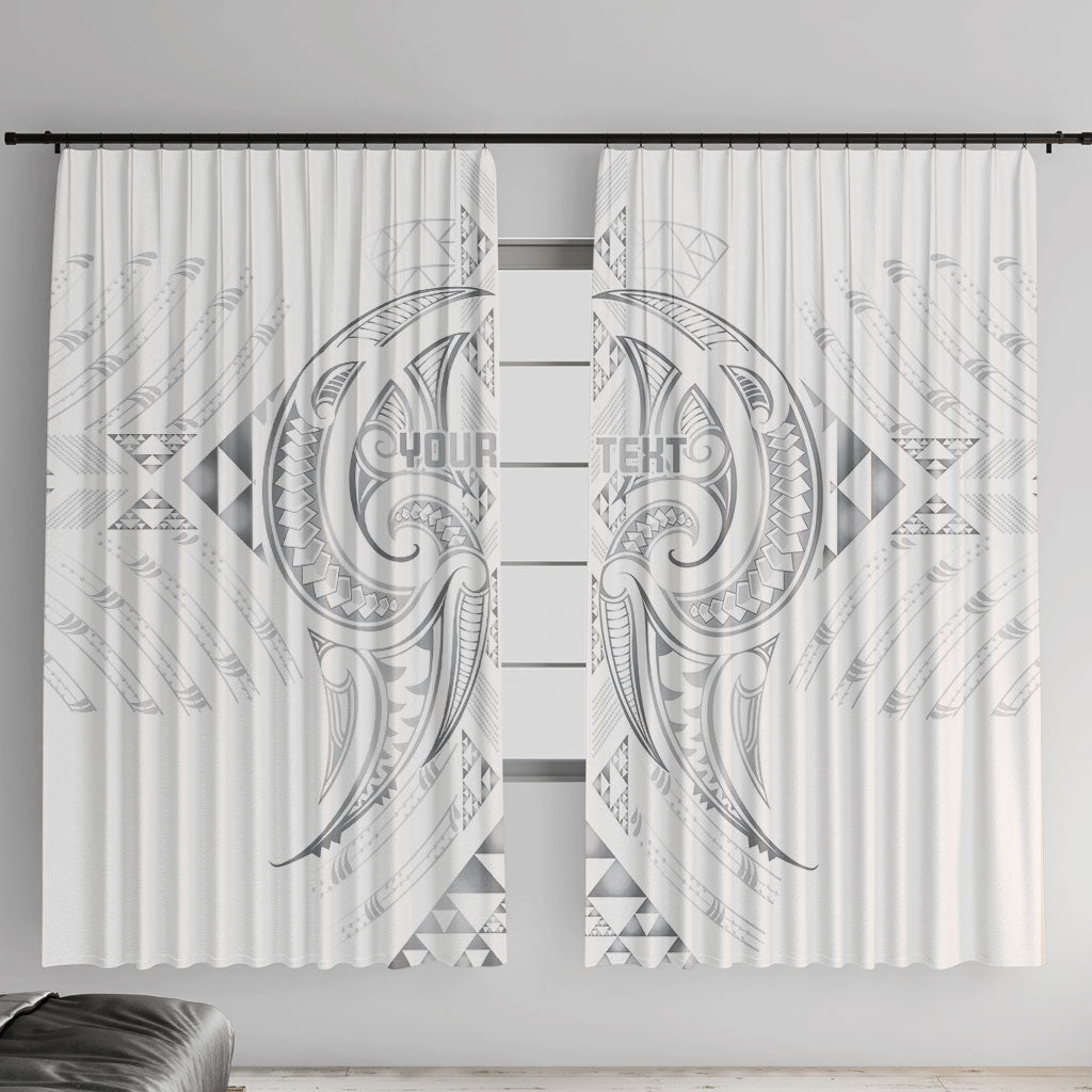 Maori Rugby Custom Ngaru Mangopare Window Curtain Kiwikiwi Niho Taniwha Motif