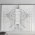Maori Rugby Custom Ngaru Mangopare Window Curtain Kiwikiwi Niho Taniwha Motif