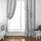 Maori Rugby Custom Ngaru Mangopare Window Curtain Kiwikiwi Niho Taniwha Motif