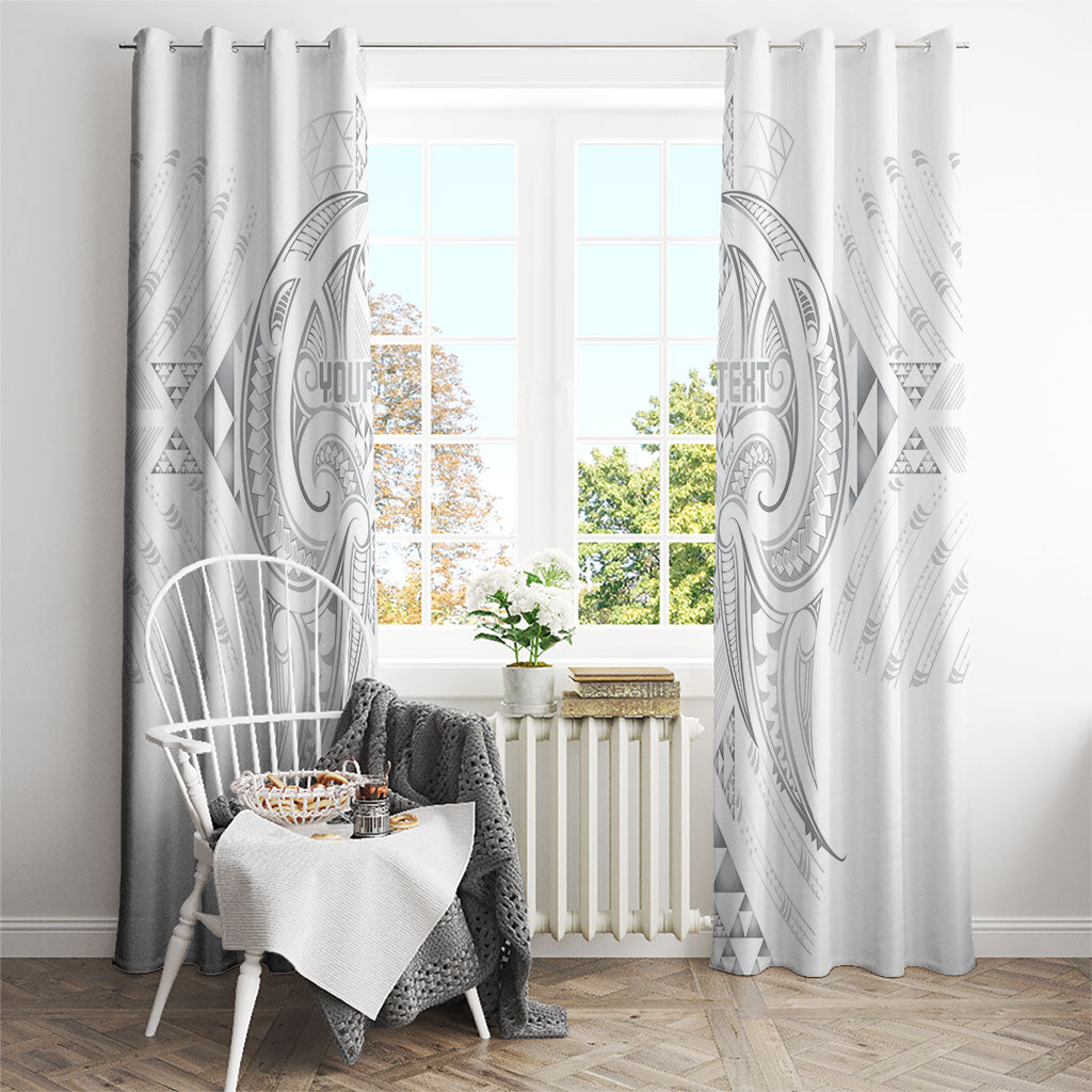 Maori Rugby Custom Ngaru Mangopare Window Curtain Kiwikiwi Niho Taniwha Motif