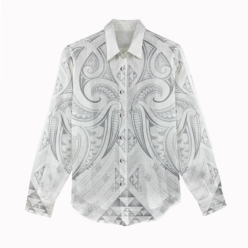 Maori Rugby Custom Ngaru Mangopare Women Casual Shirt Kiwikiwi Niho Taniwha Motif