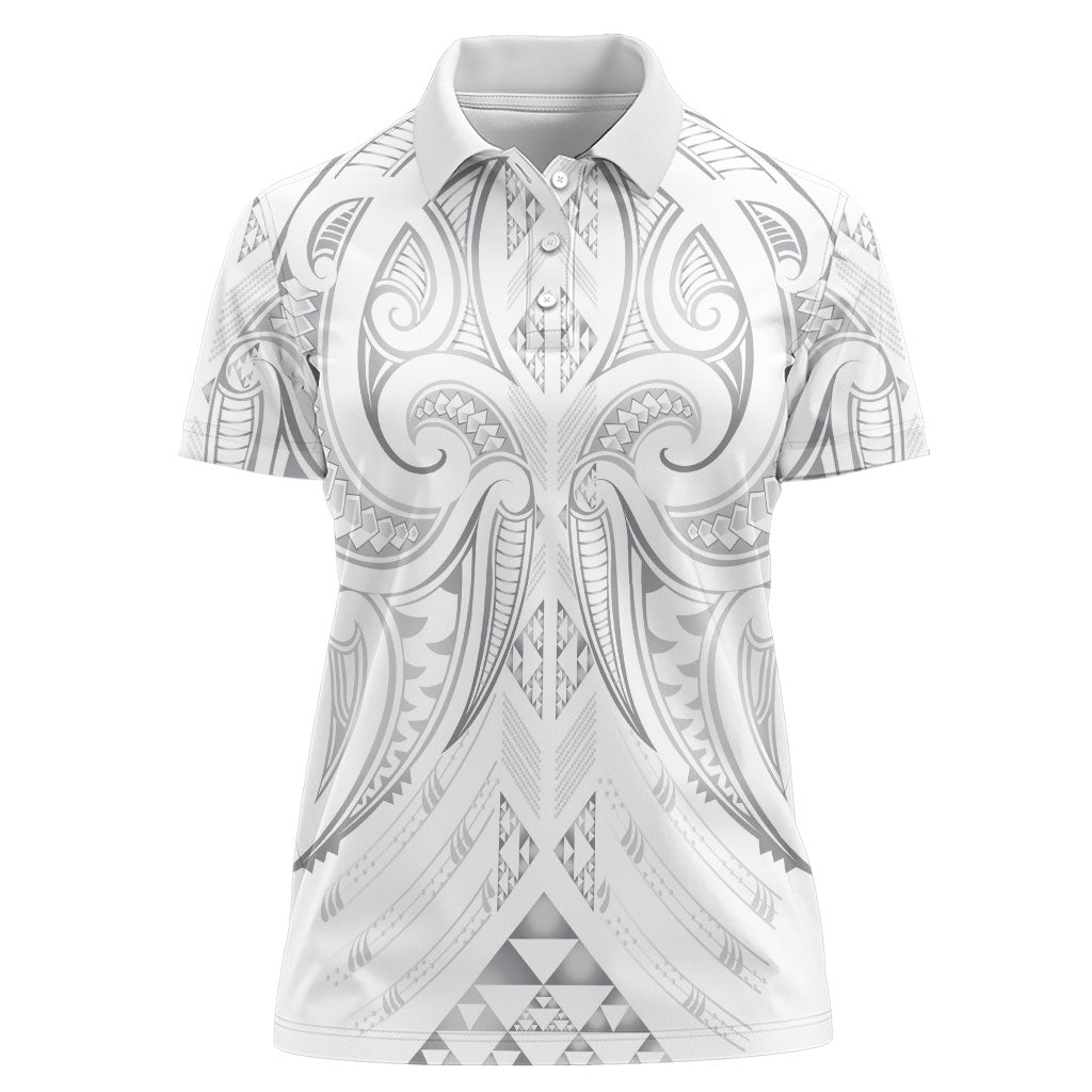 Maori Rugby Custom Ngaru Mangopare Women Polo Shirt Kiwikiwi Niho Taniwha Motif