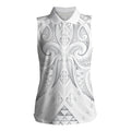 Maori Rugby Custom Ngaru Mangopare Women Sleeveless Polo Shirt Kiwikiwi Niho Taniwha Motif