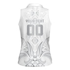 Maori Rugby Custom Ngaru Mangopare Women Sleeveless Polo Shirt Kiwikiwi Niho Taniwha Motif