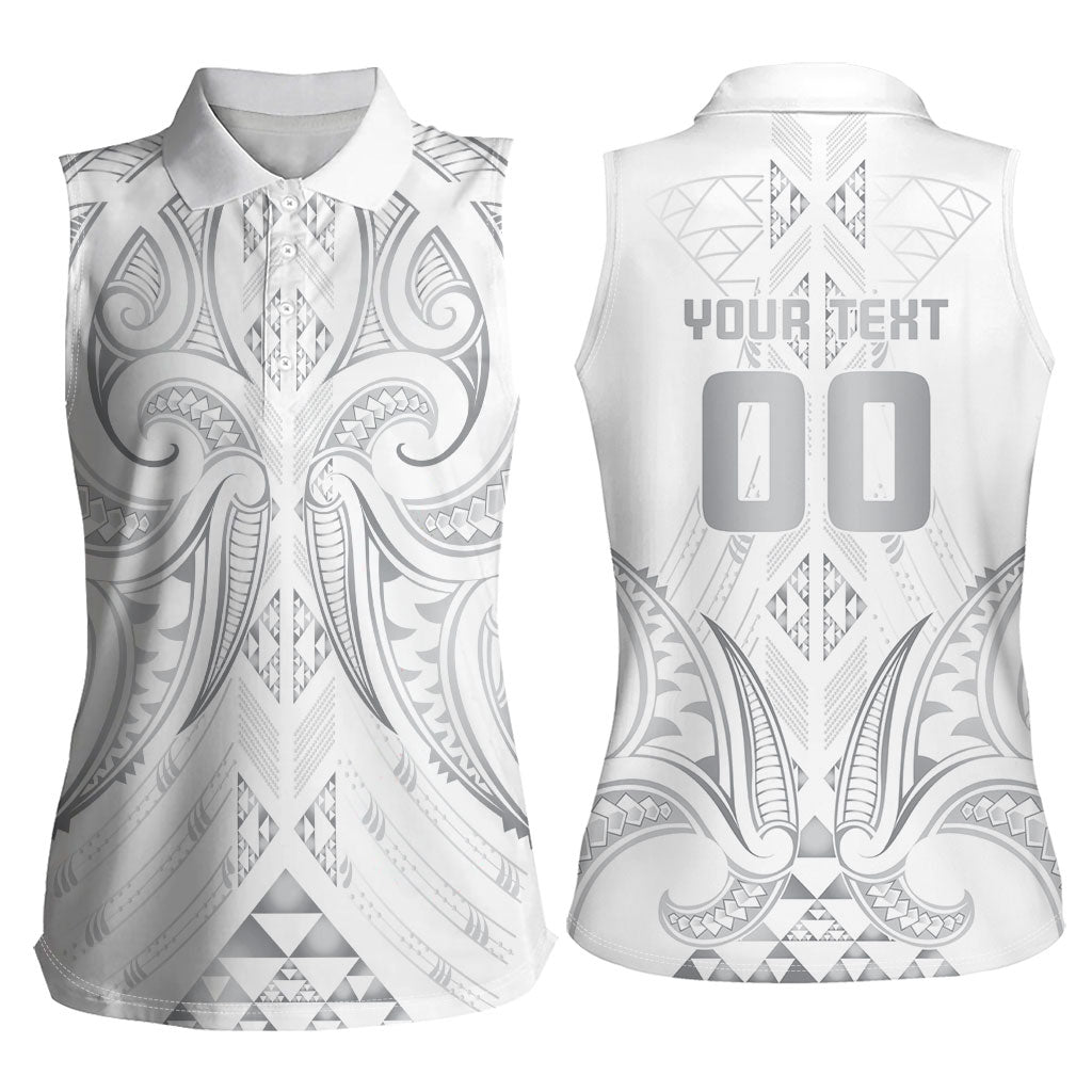 Maori Rugby Custom Ngaru Mangopare Women Sleeveless Polo Shirt Kiwikiwi Niho Taniwha Motif