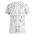 Maori Rugby Custom Ngaru Mangopare Women V-Neck T-Shirt Kiwikiwi Niho Taniwha Motif
