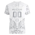 Maori Rugby Custom Ngaru Mangopare Women V-Neck T-Shirt Kiwikiwi Niho Taniwha Motif