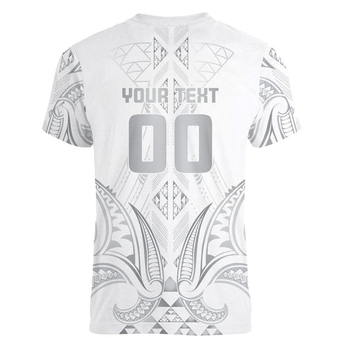 Maori Rugby Custom Ngaru Mangopare Women V-Neck T-Shirt Kiwikiwi Niho Taniwha Motif