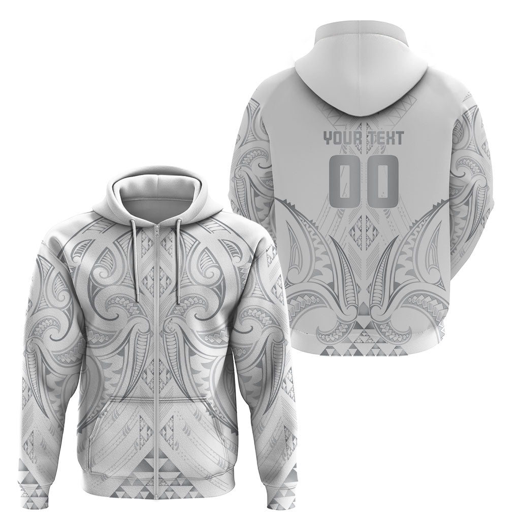 Maori Rugby Custom Ngaru Mangopare Zip Hoodie Kiwikiwi Niho Taniwha Motif