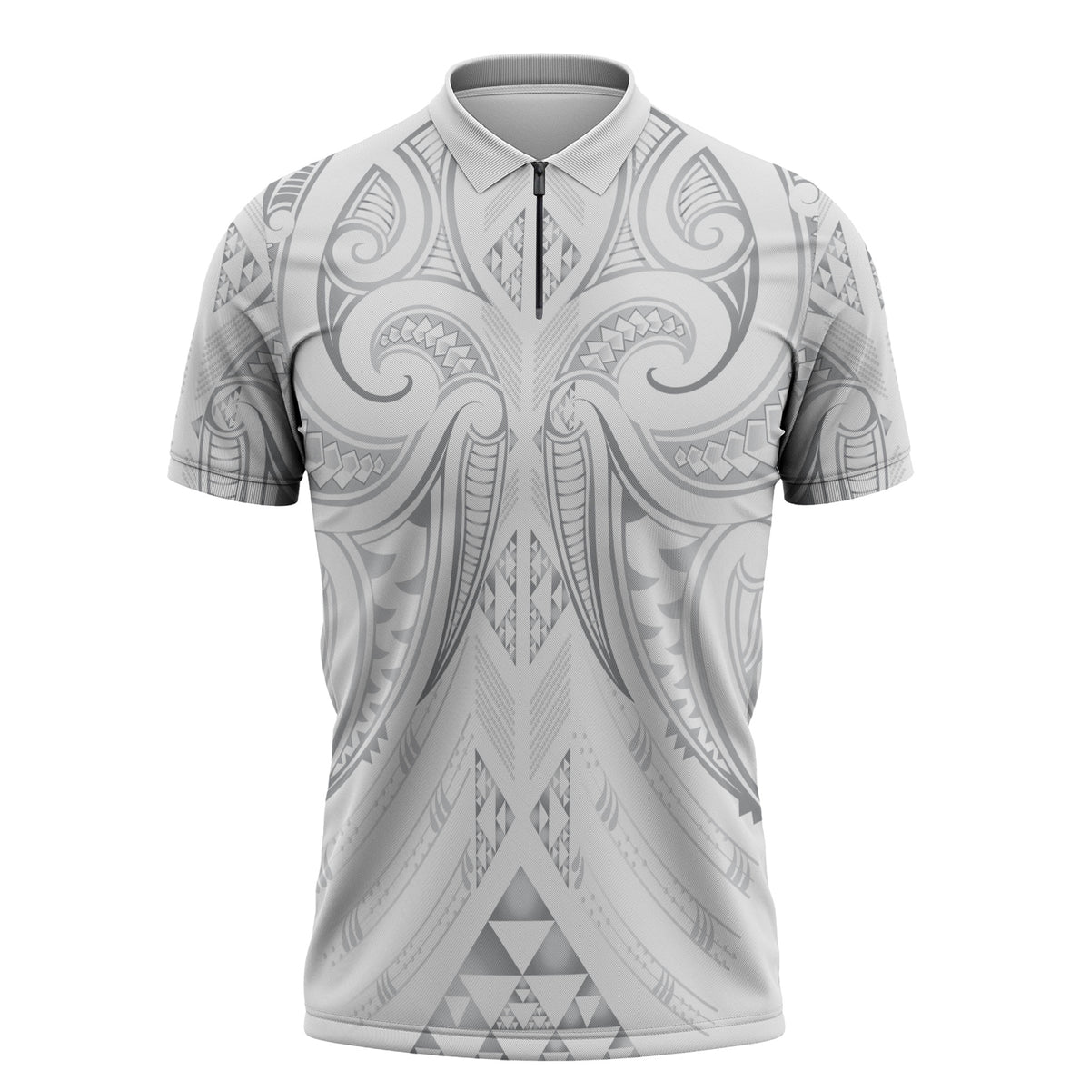 Maori Rugby Custom Ngaru Mangopare Zipper Polo Shirt Kiwikiwi Niho Taniwha Motif