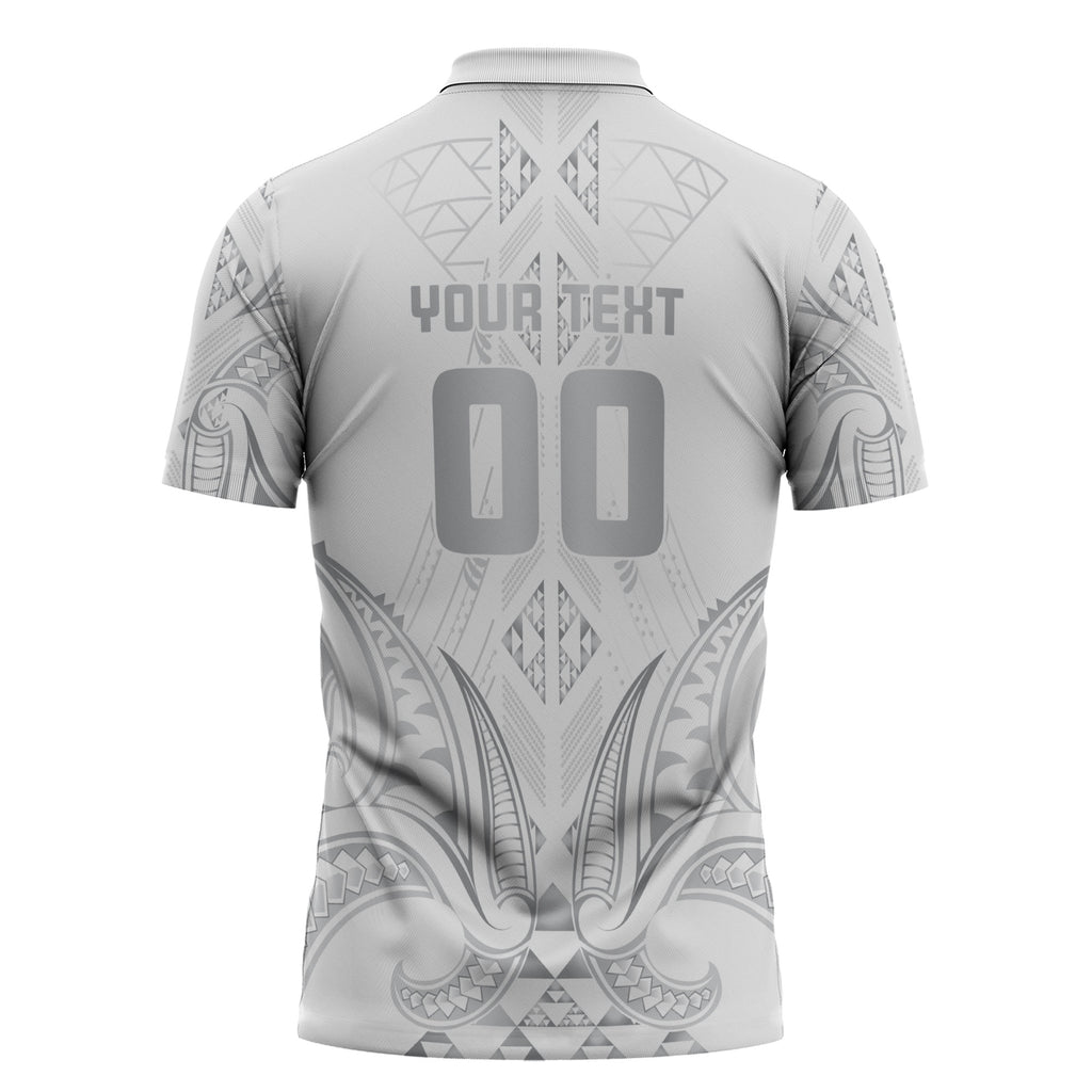 Maori Rugby Custom Ngaru Mangopare Zipper Polo Shirt Kiwikiwi Niho Taniwha Motif