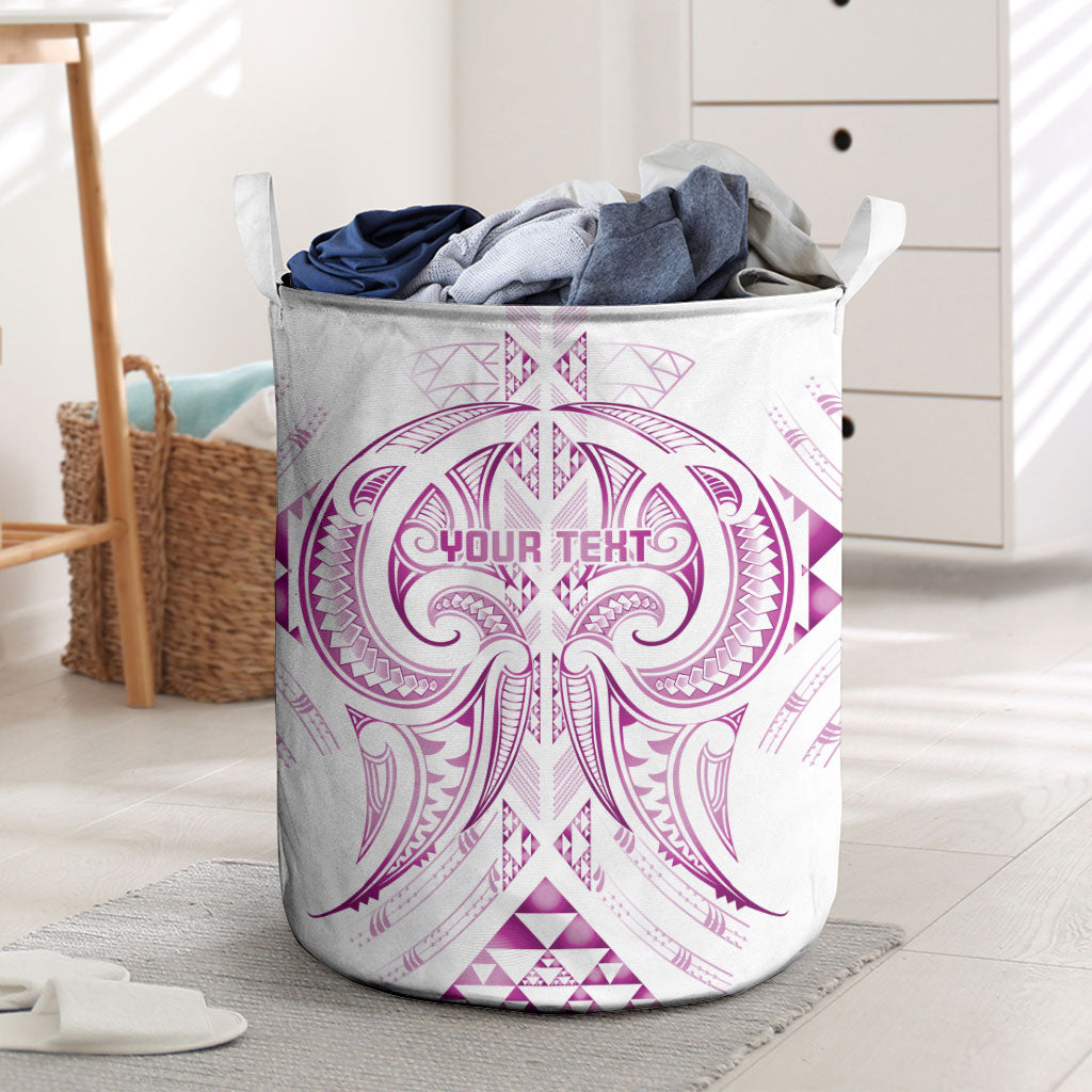 Maori Rugby Custom Ngaru Mangopare Laundry Basket Mawhero Niho Taniwha Motif