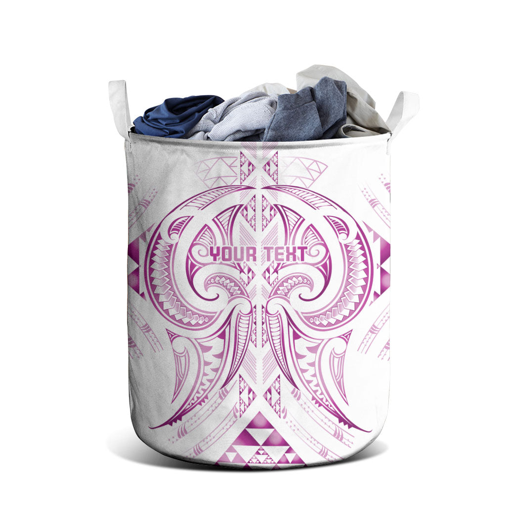Maori Rugby Custom Ngaru Mangopare Laundry Basket Mawhero Niho Taniwha Motif