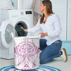 Maori Rugby Custom Ngaru Mangopare Laundry Basket Mawhero Niho Taniwha Motif