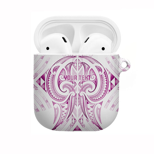 Maori Rugby Custom Ngaru Mangopare AirPods Case Mawhero Niho Taniwha Motif