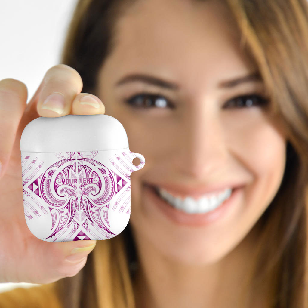 Maori Rugby Custom Ngaru Mangopare AirPods Case Mawhero Niho Taniwha Motif