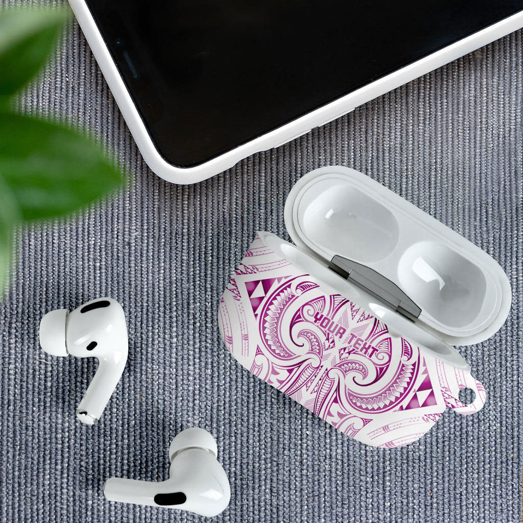 Maori Rugby Custom Ngaru Mangopare AirPods Case Mawhero Niho Taniwha Motif