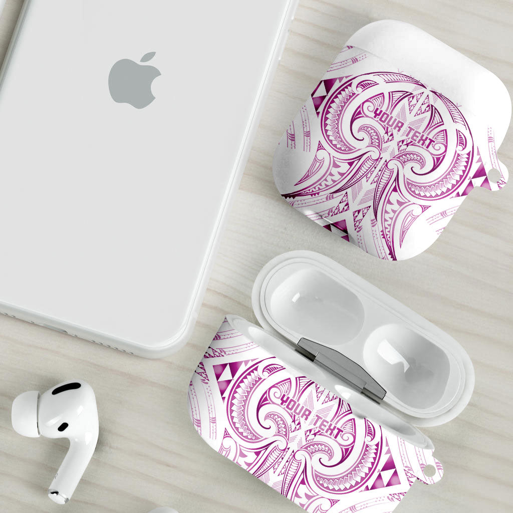 Maori Rugby Custom Ngaru Mangopare AirPods Case Mawhero Niho Taniwha Motif