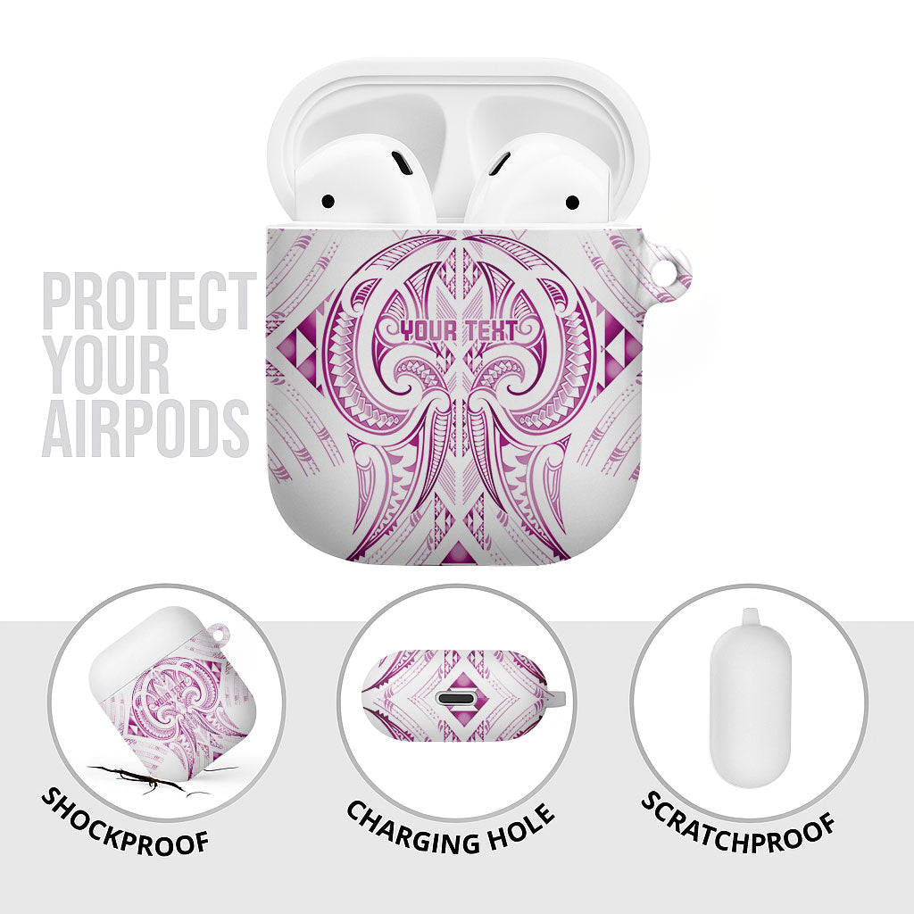 Maori Rugby Custom Ngaru Mangopare AirPods Case Mawhero Niho Taniwha Motif