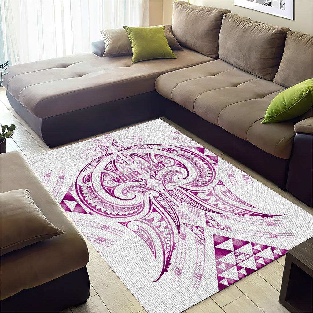 Maori Rugby Custom Ngaru Mangopare Area Rug Mawhero Niho Taniwha Motif
