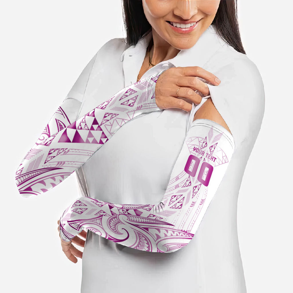 Maori Rugby Custom Ngaru Mangopare Arm Sleeves Mawhero Niho Taniwha Motif