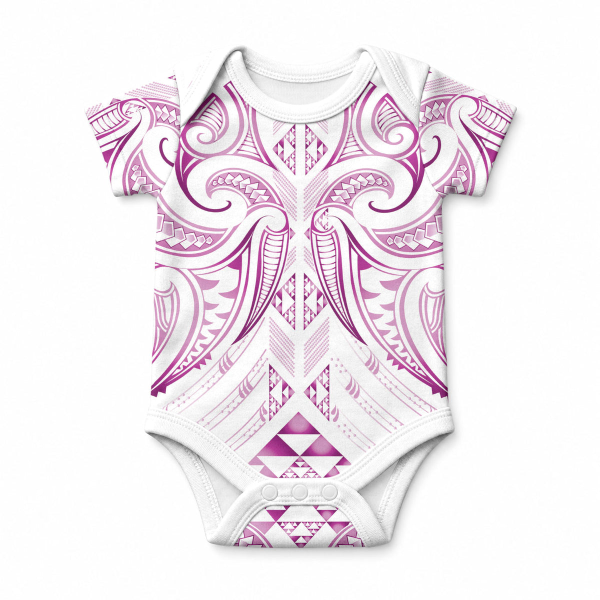 Maori Rugby Custom Ngaru Mangopare Baby Onesie Mawhero Niho Taniwha Motif