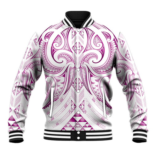 Maori Rugby Custom Ngaru Mangopare Baseball Jacket Mawhero Niho Taniwha Motif