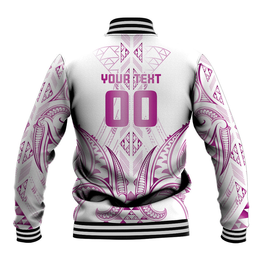 Maori Rugby Custom Ngaru Mangopare Baseball Jacket Mawhero Niho Taniwha Motif