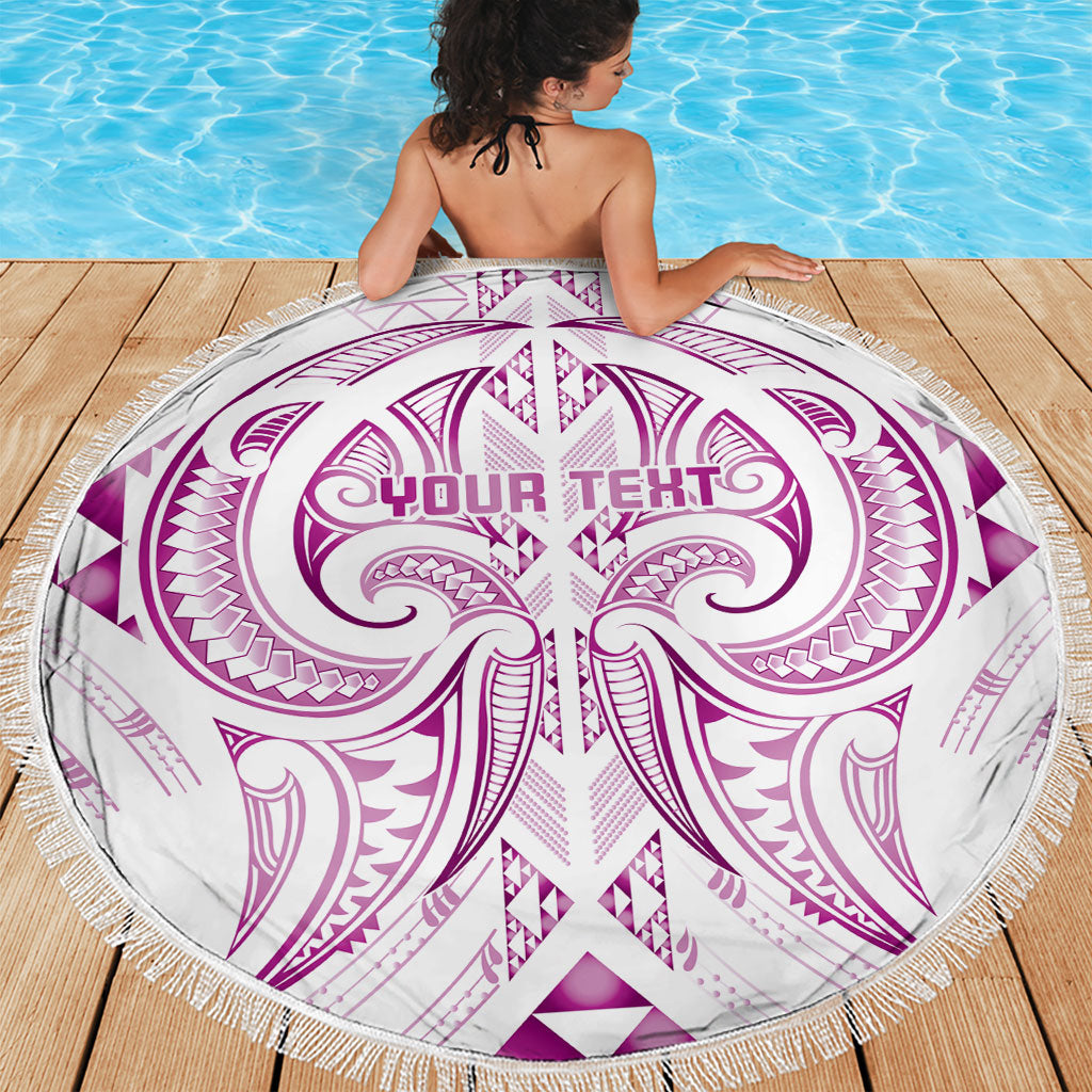Maori Rugby Custom Ngaru Mangopare Beach Blanket Mawhero Niho Taniwha Motif