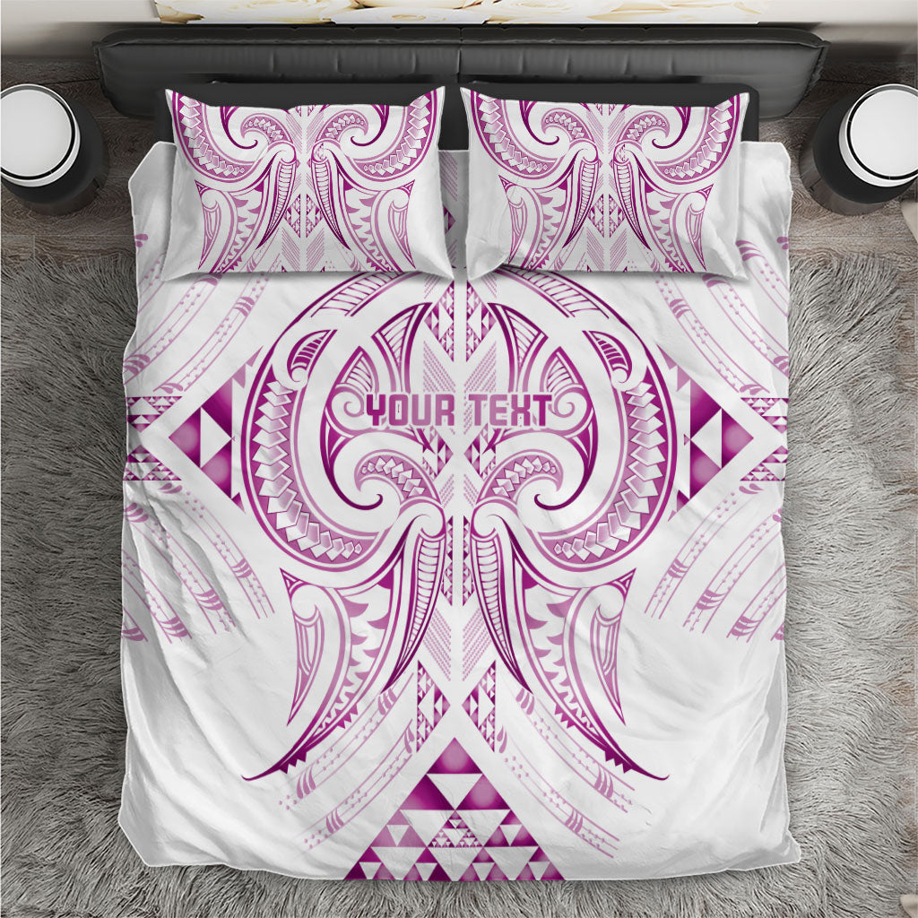 Maori Rugby Custom Ngaru Mangopare Bedding Set Mawhero Niho Taniwha Motif