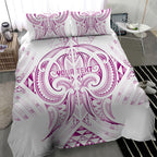 Maori Rugby Custom Ngaru Mangopare Bedding Set Mawhero Niho Taniwha Motif