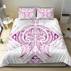 Maori Rugby Custom Ngaru Mangopare Bedding Set Mawhero Niho Taniwha Motif