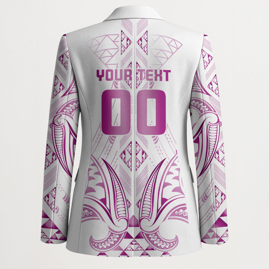 Maori Rugby Custom Ngaru Mangopare Blazer Mawhero Niho Taniwha Motif