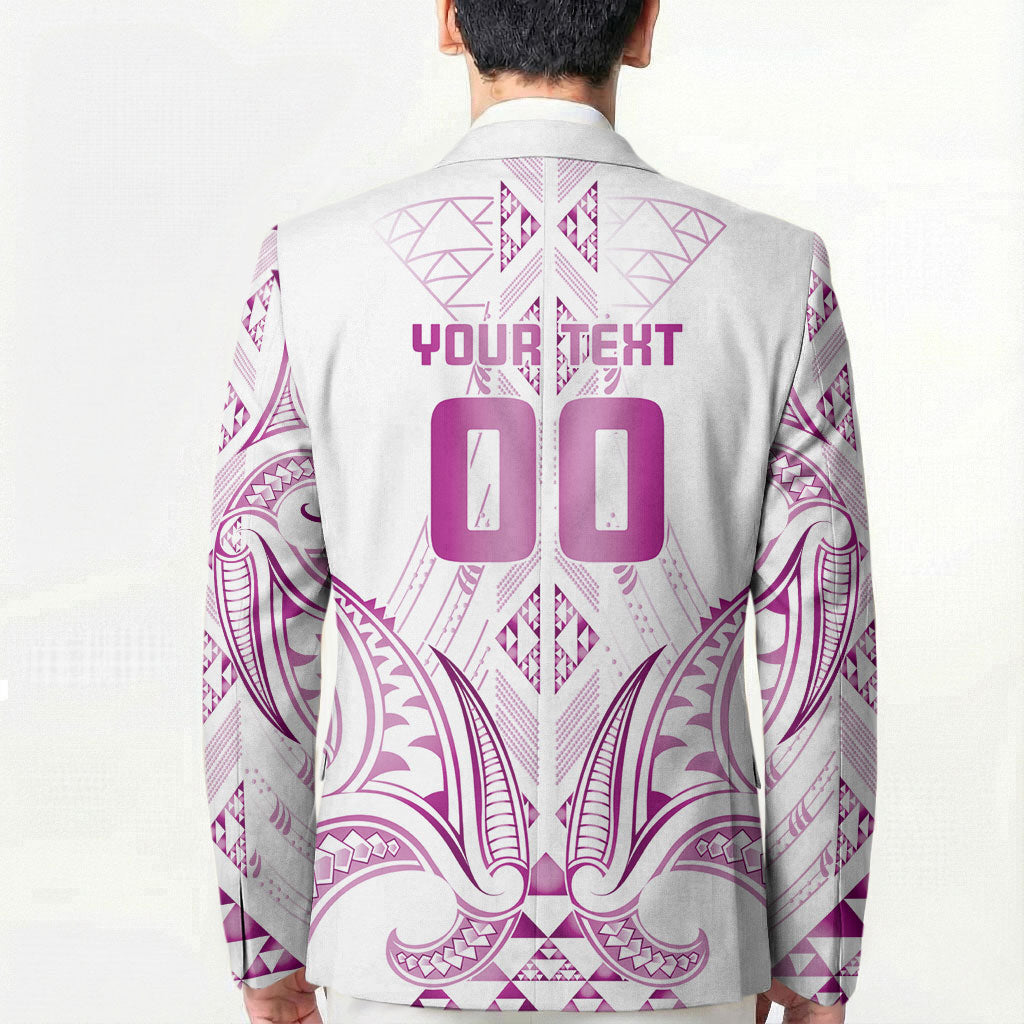 Maori Rugby Custom Ngaru Mangopare Blazer Mawhero Niho Taniwha Motif