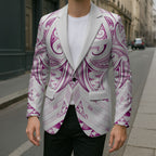 Maori Rugby Custom Ngaru Mangopare Blazer Mawhero Niho Taniwha Motif
