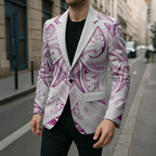 Maori Rugby Custom Ngaru Mangopare Blazer Mawhero Niho Taniwha Motif