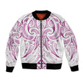 Maori Rugby Custom Ngaru Mangopare Bomber Jacket Mawhero Niho Taniwha Motif