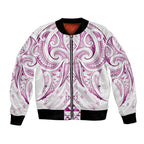 Maori Rugby Custom Ngaru Mangopare Bomber Jacket Mawhero Niho Taniwha Motif